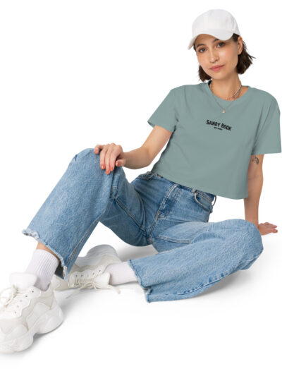 Sandy Hook, NJ - Embroidered Women’s Crop Top
